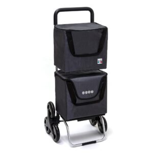Chariot de courses pliable Modulobag - Sac 2x20L - Anthracite - 6 roues