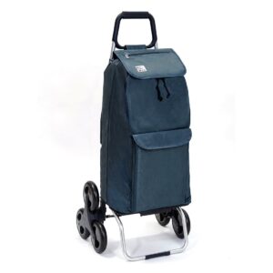 Chariot de courses pliable Sidebag Carlux - Sac 65L - Multipoches Gris - 6 roues
