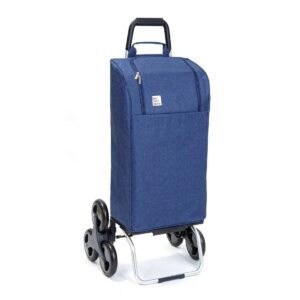 Chariot de courses pliable Sidebag Buggy - Sac 42L - Fashion Bleu - 6 roues