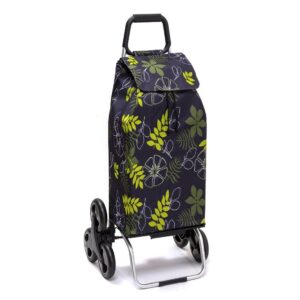 Chariot de courses pliable Sidebag Carlux - Sac 55L - Feuillage - 6 roues avec verrouillage