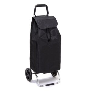 Chariot de courses pliable Sidebag Buggy - Sac 55L - Noir - 2 roues