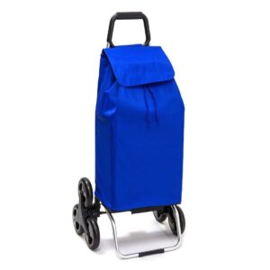 Chariot de courses pliable Sidebag Buggy - Sac 55L - Bleu - 6 roues