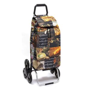 Chariot de courses pliable Sidebag Buggy - Sac 55L - Food - 6 roues avec verrouillage