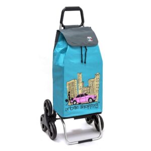 Chariot de courses pliable Sidebag Buggy - Sac 55L - US turquoise - 6 roues