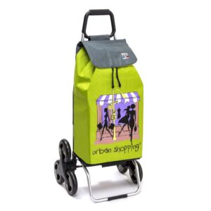 Chariot de courses pliable Sidebag Buggy - Sac 55L - US Vert - 6 roues
