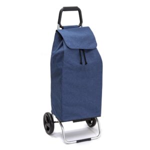 Chariot de courses pliable Sidebag Carlux - Sac 55L - Bluejean - 2 roues