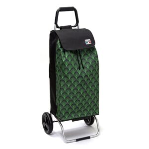 Chariot de courses pliable Sidebag Carlux - Sac 55L - Greenpalm - 2 roues