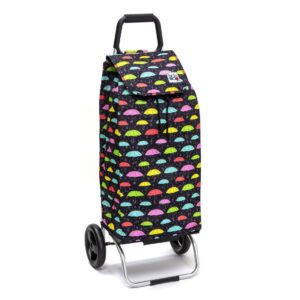 Chariot de courses pliable Sidebag Carlux - Sac 55L - Parapluie - 2 roues