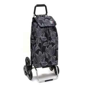 Chariot de courses pliable Sidebag Carlux - Sac 55L - Blackleaves - 6 roues avec verrouillage