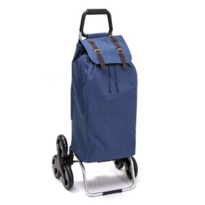 Chariot de courses pliable Sidebag Carlux - Sac 55L - Jean Strap - 6 roues avec verrouillage