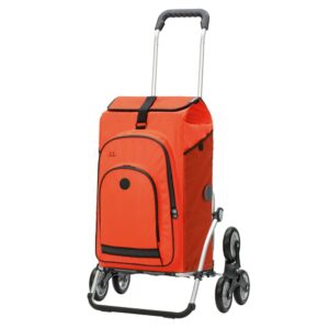 Andersen Royal Shopper Hydro 3.0 – Grand caddie de courses 62 L - Orange, Système 3 roues